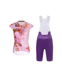 RIVANELLE джерсі з коротким рукавом і шорти - MISS FLOWERY - фіолетовий/рожевий